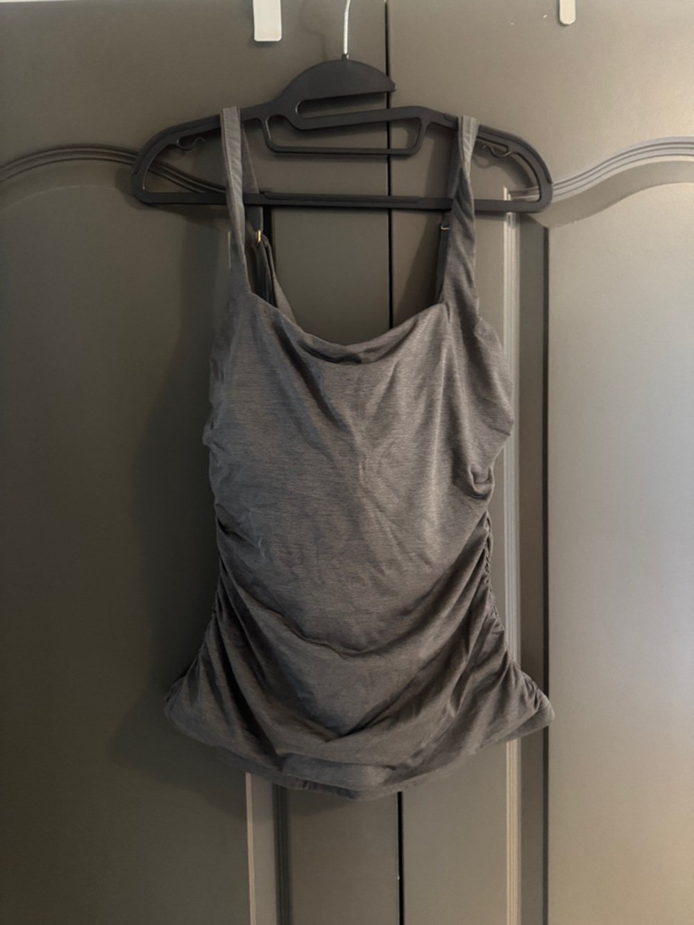 Athleta Gray Ruched swim Tank Top - Women's Casual Cami